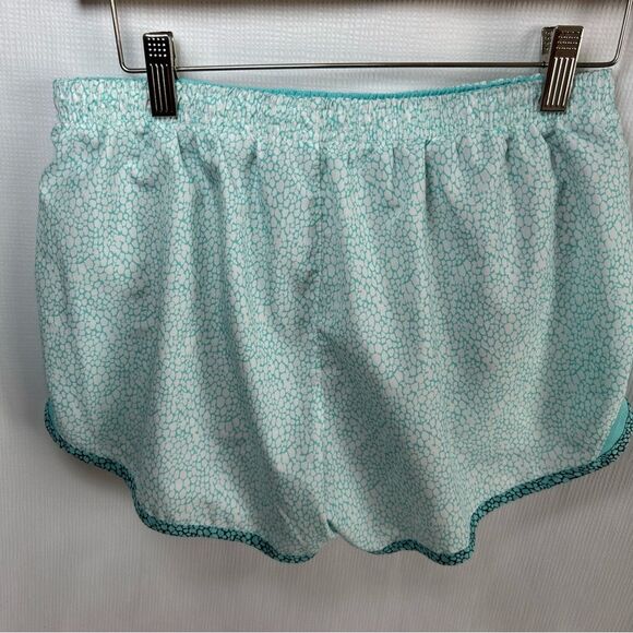 NIKE Womens Sz M Teal Print Dri-FIT Elastic Waist Pull-On Tempo Running Short - Picture 6 of 9